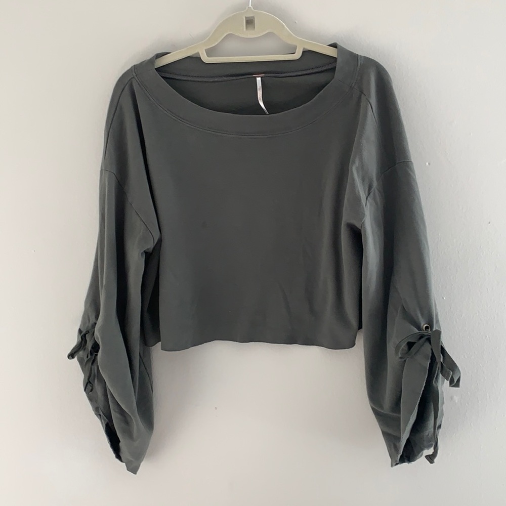 Free people green sweater